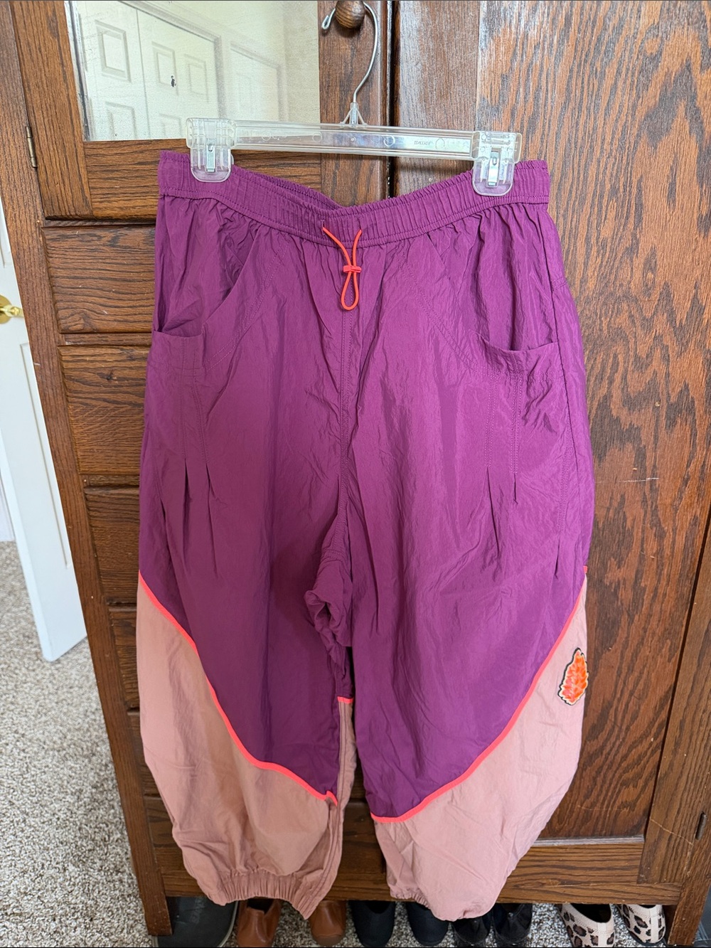 FP movement Purple and Pink Colorblock Jogger Pants